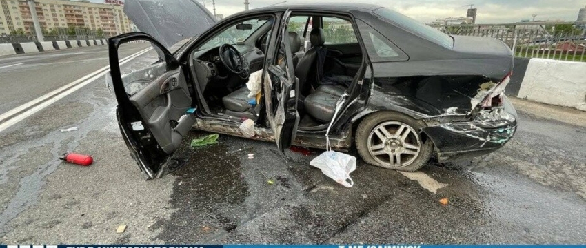 В Минске на мосту пьяный водитель попал в серьезную аварию