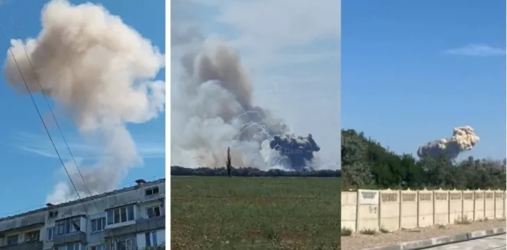 В Крыму на российской военной авиабазе прогремели взрывы