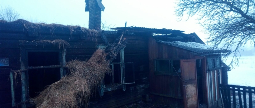 В Барановичском районе на пожаре погиб мужчина