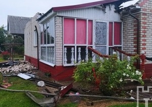 В Каменецком районе горел жилой дом