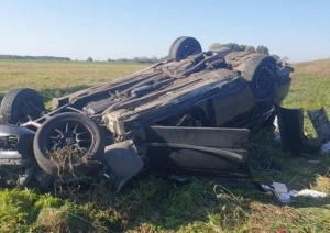 В Пинском районе автомобиль оказался на крыше. Что стало причиной?