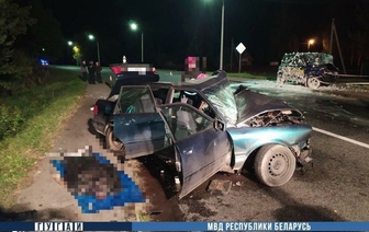 В Кобринском районе Audi вылетела на встречку и лоб в лоб врезалась в Fiat – погибли два человека