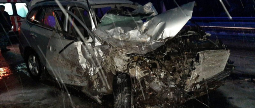 МАЗ врезался в Hyundai в Березовском районе – пострадал водитель из Барановичей