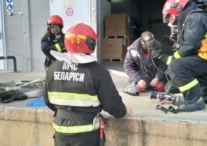 Учения МЧС прошли на аккумуляторном заводе под Брестом