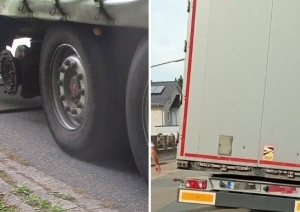 В Германии белорус вел фуру без колеса