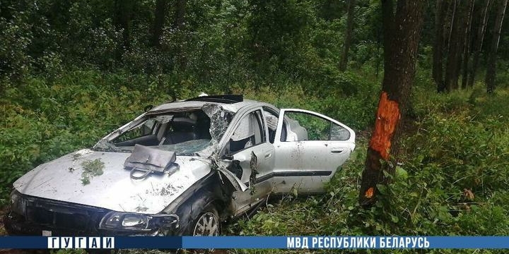 Страшная авария под Минском - Volvo вылетела в кювет, несколько раз перевернулась и врезался в дерево