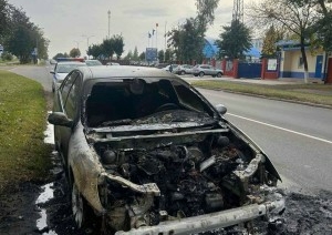 Барановичи: возгорание автомобиля