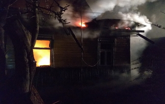 Деревянный дом сгорел в Барановичском районе