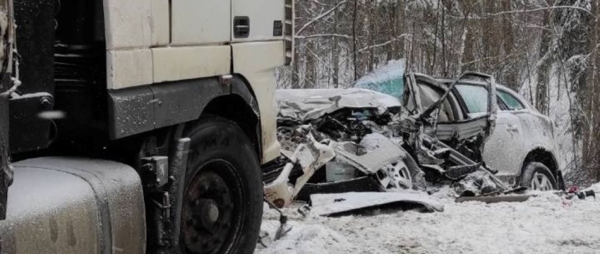 В Быховском районе легковушка влетела в фуру. Фото 