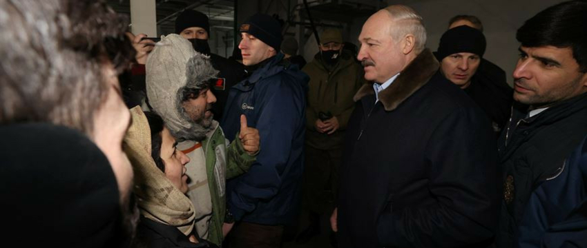 Лукашенко приехал к беженцам на границу возле «Брузгов»