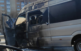 Маршрутка с пассажирами загорелась во время движения в Барановичах