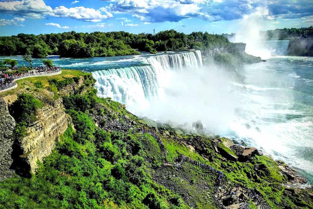 Крупнейший водопад северной америки. Водопад в Америке Ниагарский. Ниагарский водопад водопады. Ниагарский водопад Канада.